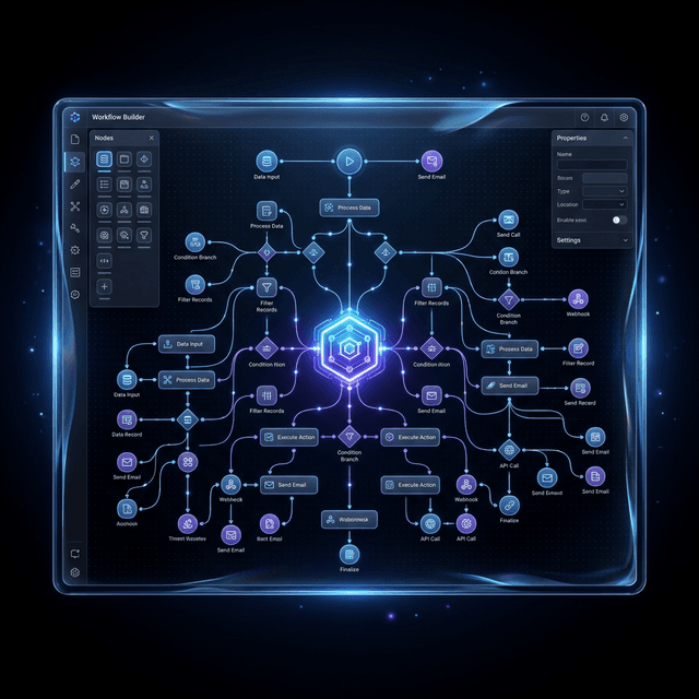 AI Workflow Builder Canvas