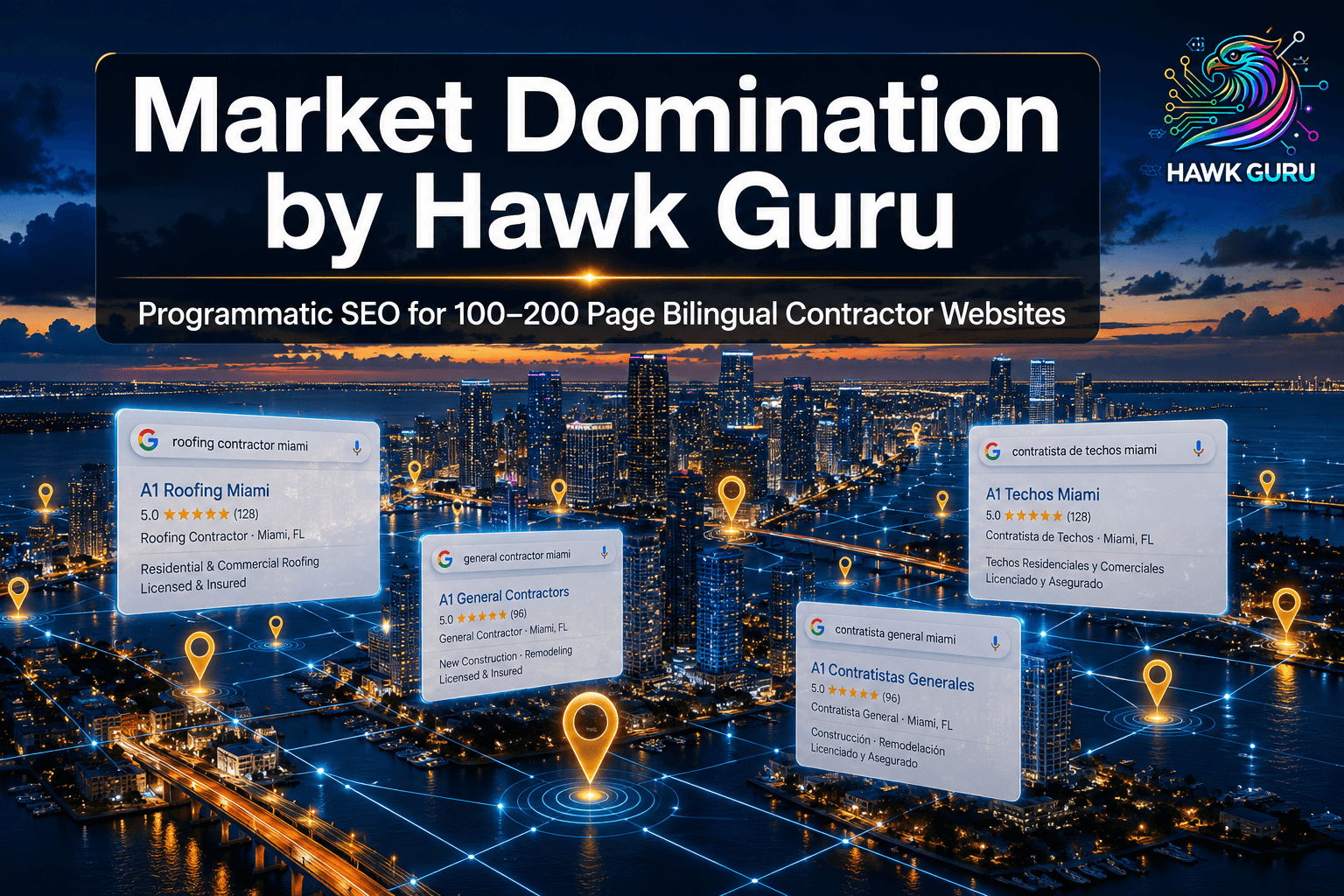 Market Domination by Hawk Guru programmatic SEO for bilingual contractor websites
